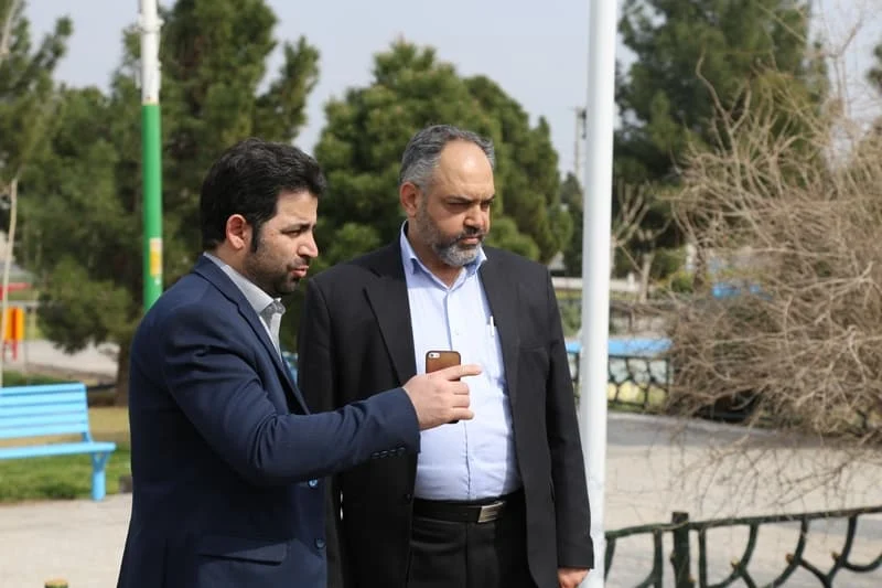 بازدید مهندس سبحانی از روند آماده سازی بوستان های ورودی شهر قم برای پذیرایی از زائران نوروزی