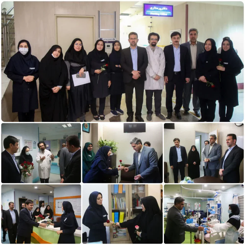 تقدیر رئیس و اعضای شورای اسلامی شهر قم از پرستاران بیمارستان شهدای قم